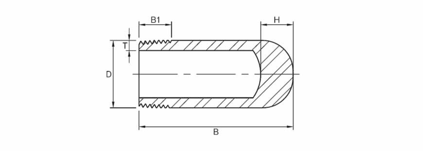 MSS SP-95 Bull Plug Pipe Fitting Dimensions