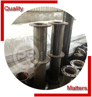 Super Duplex Steel Double Flanged Pipe Material Inspection