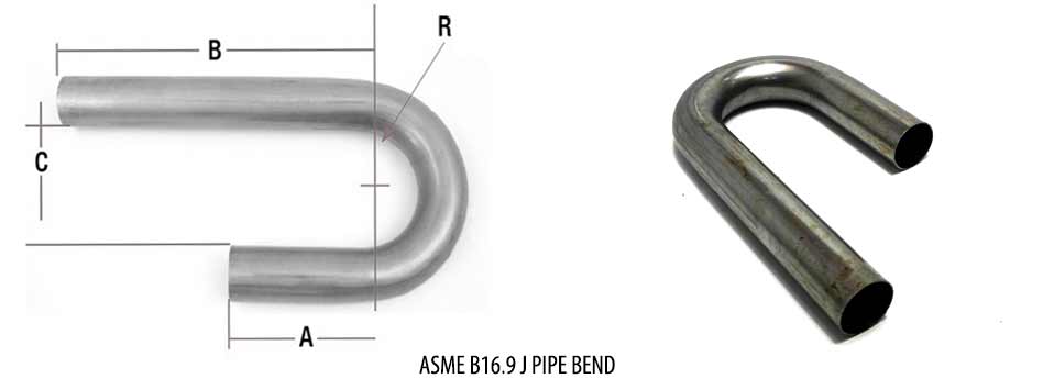 ANSI/ASME B16.9 Buttweld J Pipe Bend Dimensions